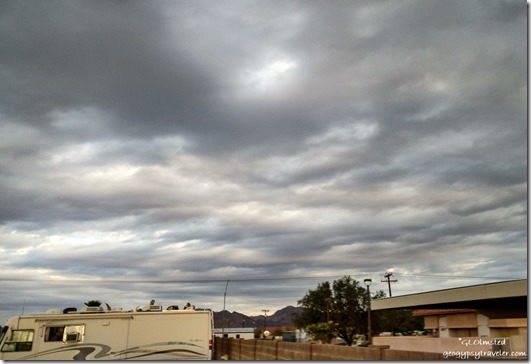 RVs clouds Shady Lane RV Crt Quartzsite Arizona