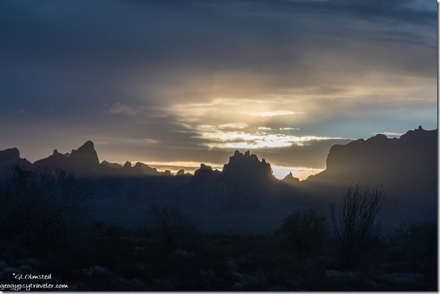 desert Kofa Mts sunrise clouds Palm Canyon Rd BLM Kofa National Wildlife Refuge Arizona