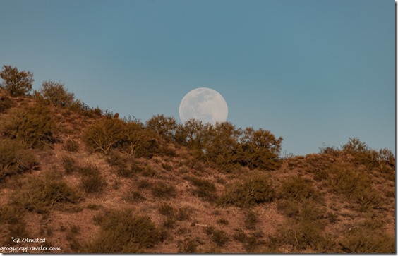 desert hillside moon Vulture Mine Rd Wickenburg Arizona