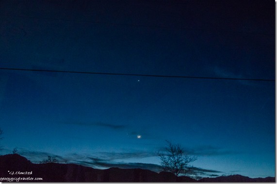 Crescent moon & Venus Yarnell Arizona