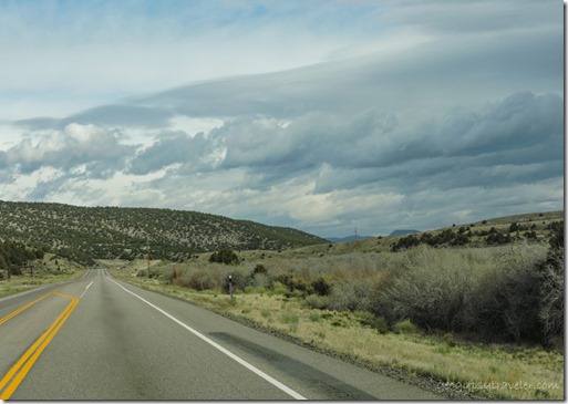 Dark clouds SR89 North to Panguitch Utah