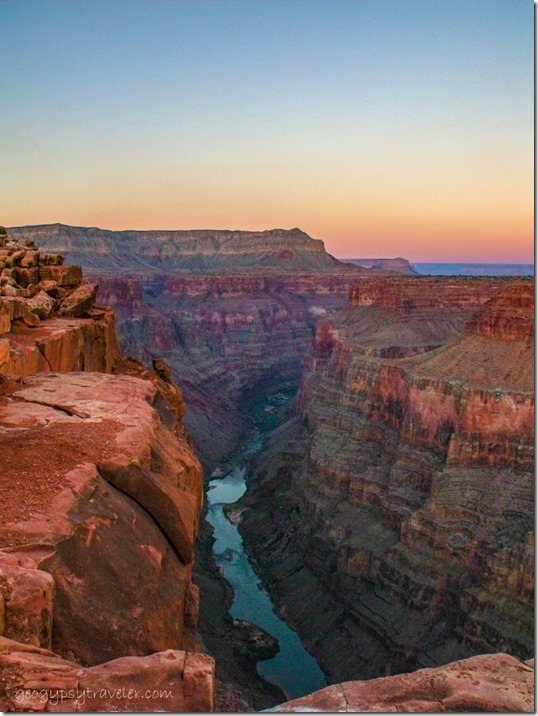 Colorado River upstream from Tuweep overlook Grand Canyon National Park Arizona