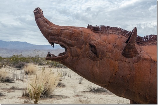 Tapir metal sculpture by Ricardo Breceda Galleta Meadows Borrego Springs California