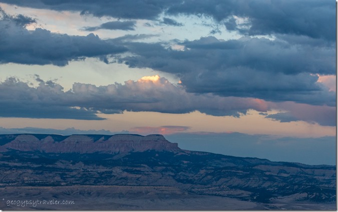 valley Aquarius Plateau sunset clouds Bryce Canyon National Park Utah