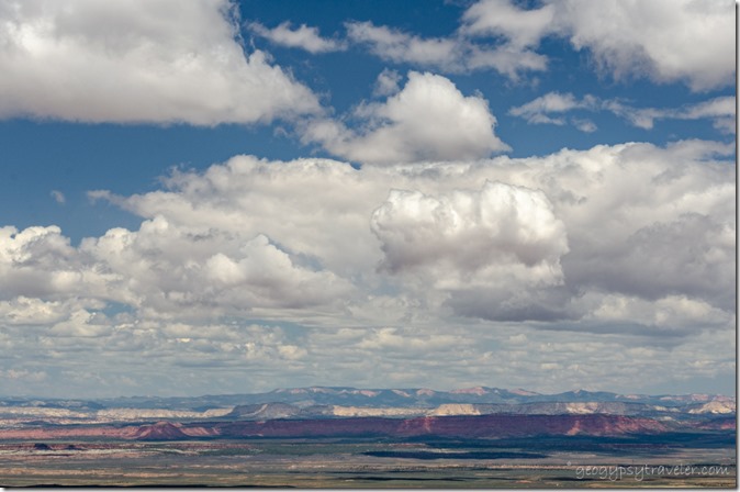Clouds over Vermilion Cliffs from LeFevre overlook SR89A Kaibab National Forest Arizona