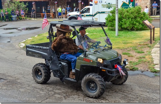 Smokey Bear 4th of July parade North Rim Grand Canyon National Park Arizona