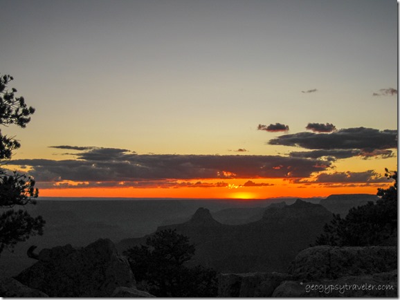 Sunset Cape Royal Walhalla Plateau North Rim Grand Canyon National Park Arizona