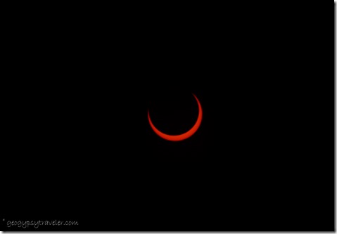 510pm Exiting partial elipse annular eclipse North Rim Grand Canyon National Park Arizona