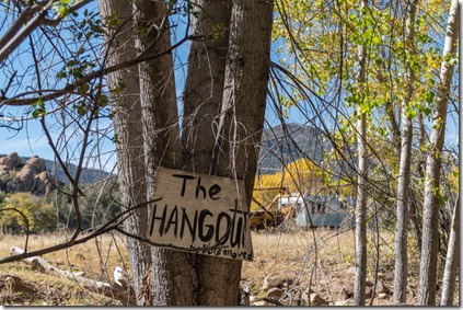The Hangout sign Skull Valley Arizona