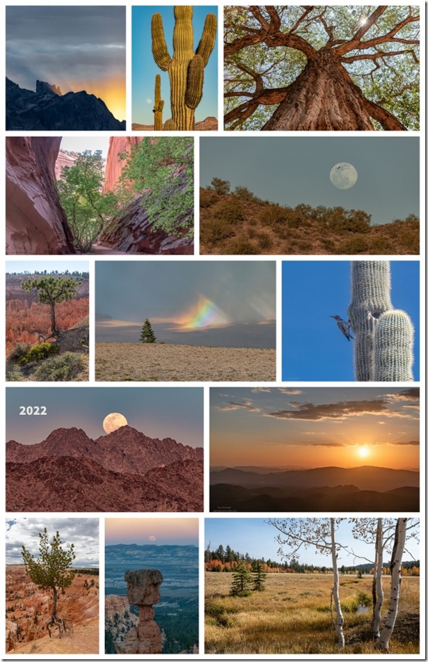 2022 Geogypsy calendar collage
