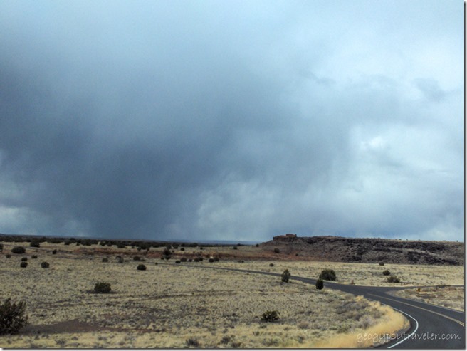 desert ruin storm clouds FR545 Wupatki National Monument Arizona