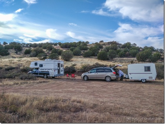 truckcamper & Joann's van trailer FR525 Coconino National Forest Arizona