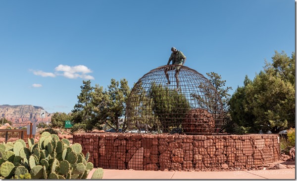 Escape metal sculpture Marriots Sedona Arizona