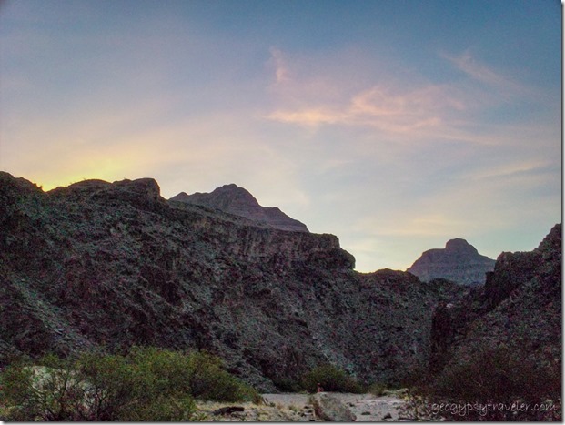 Morning light at Diamond Creek Colorado River Grand Canyon Walapai Reservation Arizona