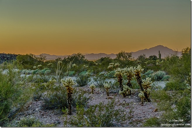 Sunset from Palm Canyon Road KOFA National Wildlife Refuge Arizona