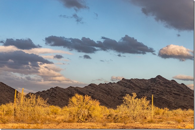 Sonoran Desert New Water Mts light & shadow sunset clouds MST&T Rd BLM Kofa National Wildlife Refuge Arizona