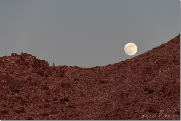full moon rising Date Crk Mts Cemetery Rd Congress Arizona
