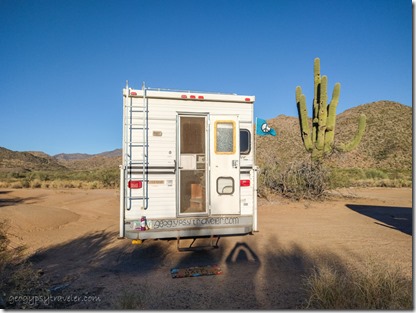 truckcamper Saguaro cactrus mts Cemetery Rd Congress Arizona