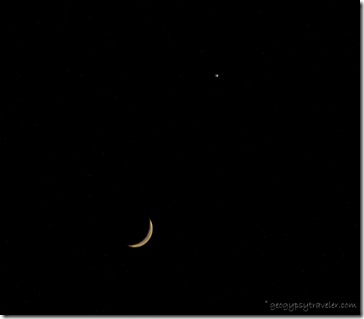 crescent moon Venus Cemetery Rd Congress Arizona