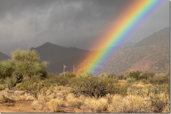 desert flags mts clouds rainbow Cemetery Rd Congress Arizona