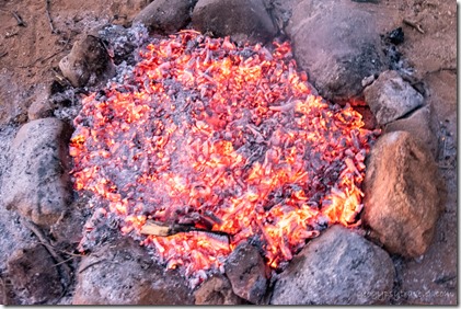 campfire coals Cemetery Rd Congress Arizona
