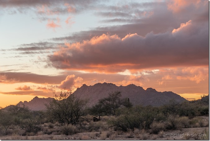 desert mts sunset clouds Cemetery Rd Congress AZ
