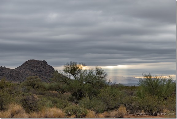 desert Date Crk Mts storm clouds sunrays Cemetery Rd Congress AZ