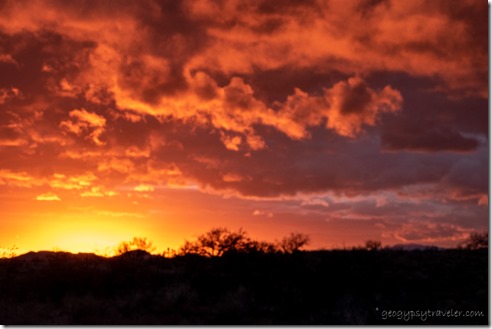 desert sunset clouds Stanton Rd Congress AZ