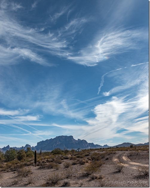 desert Kofa Mts clouds sundog BLM Palm Canyon Rd Kofa National Wildlife Refuge Arizona