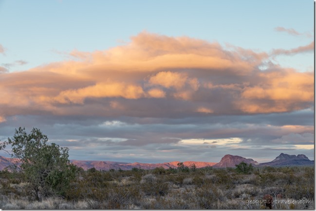 desert New Water Mts sunset clouds BLM Palm Canyon Rd Kofa NWR AZ
