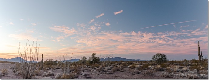 desert Chocolate Mts sunset clouds Palm Canyon BLM Kofa National Wildlife Refuge Arizona
