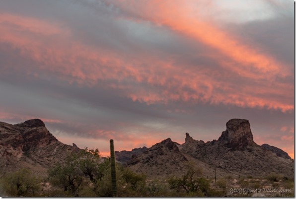 desert mts sunset clouds Saddle Mt BLM Tonopah Arizona