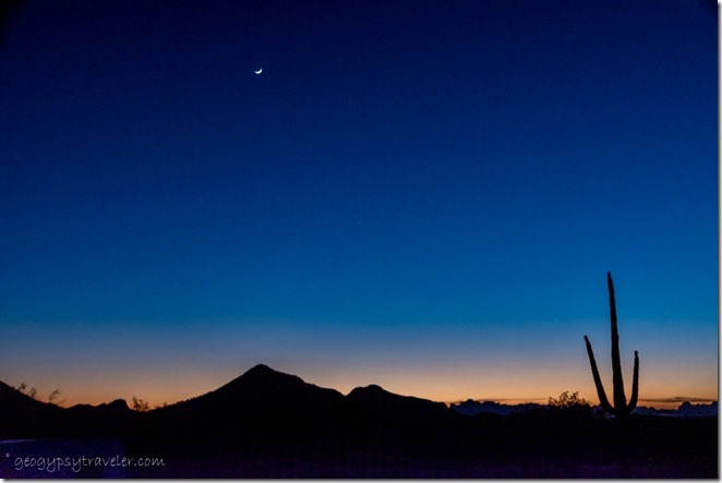 desert mts sunset moon Saddle Mt BLM Tonopah AZ