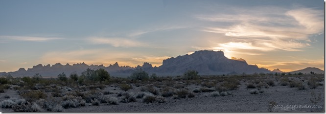 desert Kofa Mts sunrise clouds BLM Palm Canyon Rd Kofa National Wildlife Refuge Arizona