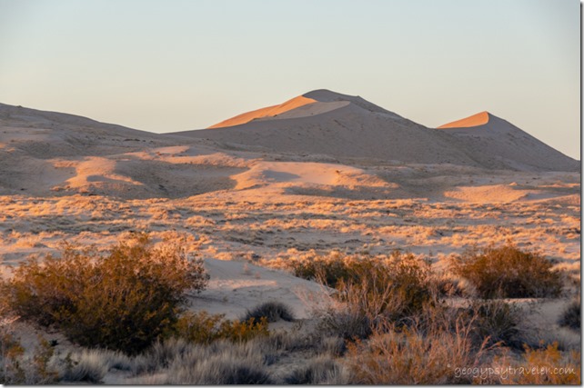 Late light Kelso Dunes Mojave National Park California