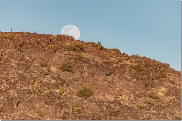 desert Black Mt moon rise BLM Bates Well Rd Ajo AZ