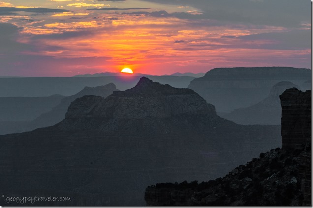 canyon temples sunset clouds Cape Royal North Rim Grand Canyon National Park Arizona