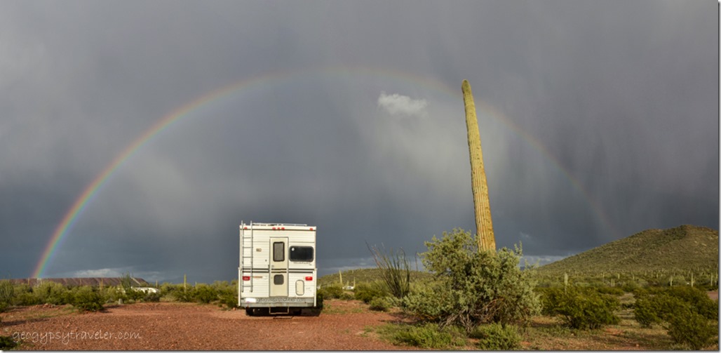 truckcamper desert rainbow BLM Darby Well Rd Ajo Arizona