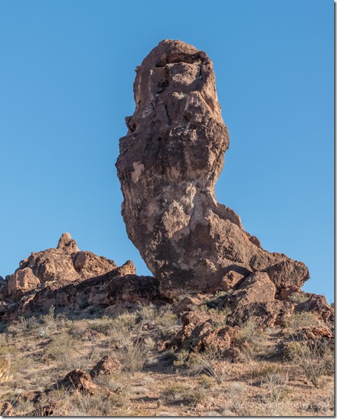 balancing rock desert Kofa Mts Queen Canyon Road Kofa National Wildlife Refuge Arizona