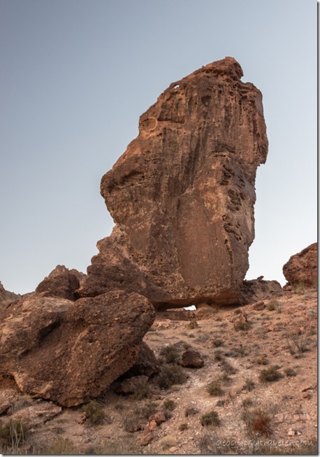 Balancing rock desert Queen Canyon Rd Kofa National Wildlife Refuge Arizona