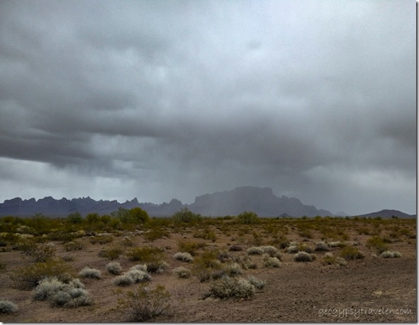 desert dusty Kofa Mts storm clouds BLM Palm Canyon Rd Kofa National Wildlife Refuge Arizona