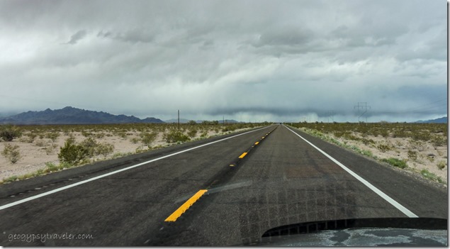 driving into storm SR95 North Arizona