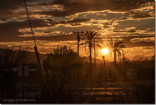 sunset clouds Shady Lane RV Park Quartzsite Arizona