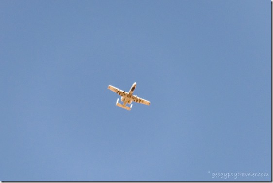 A10 jet Warthog over camp Bates Well Rd Ajo AZ