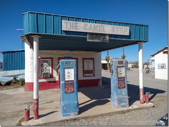 historic closed fuel station The Camel Stop Quartzsite Arizona