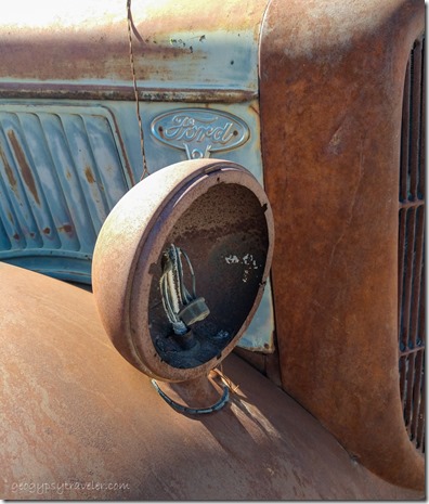 front of old Ford truck The Camel Stop Quartzsite Arizona