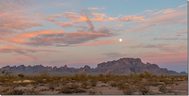 07c DSL_1080lecwfbr desert Kofa Mts sunset clouds moon BLM Palm Canyon Rd Kofa NWR AZ mss g-2
