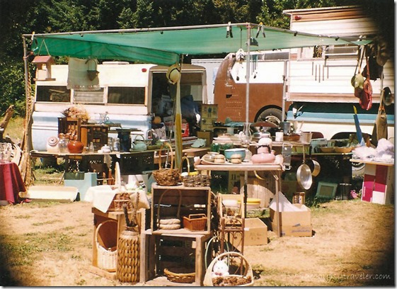Gaelyn's set up fleamarket Carson Washington Summer 1997