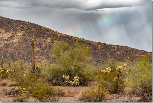 desert anticrepuscular rays rainbow clouds BLM8115A Why AZ
