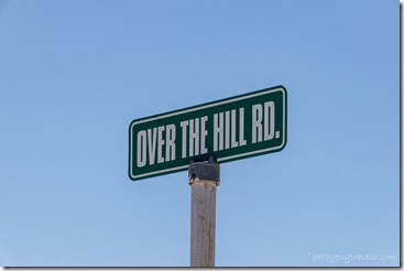 sign Over the Hill Rd Skull Valley AZ
